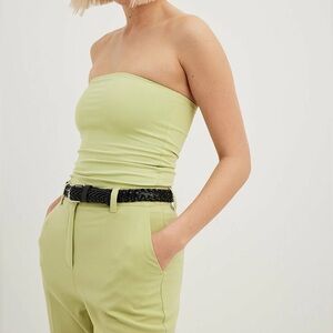 Babaton XS Pale Green Tube Top